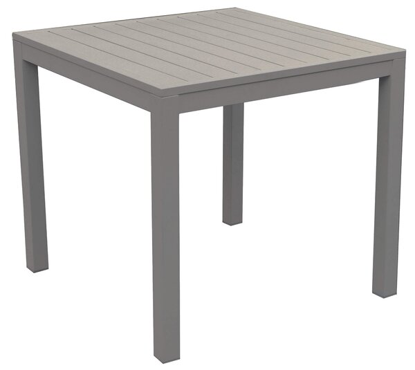 Tavolo da Giardino 70x70x75 cm in Alluminio Sullivan Tortora