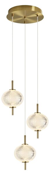 Lampada a sospensione LED 12W CORADO PND-81418-3-BK-GD Italux