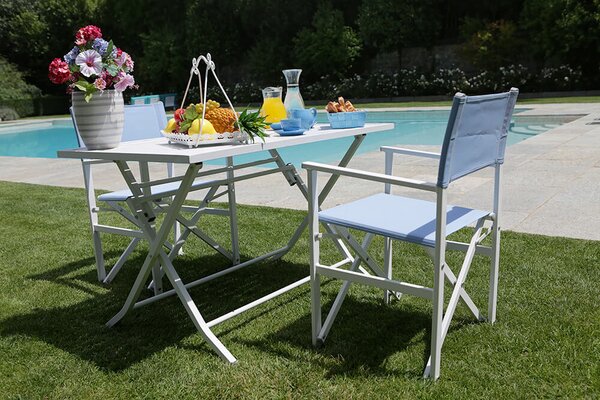 Set Salotto da Giardino Tavolino Divano 2 Sedie in Polyrattan con Cuscini Melbourne Noce