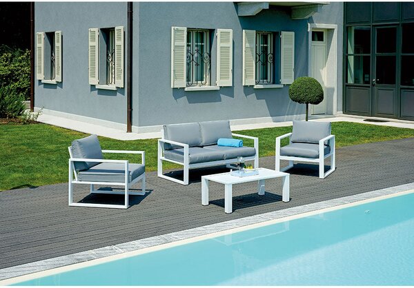 Set da Giardino in Alluminio Vorghini Fortaleza Grigio