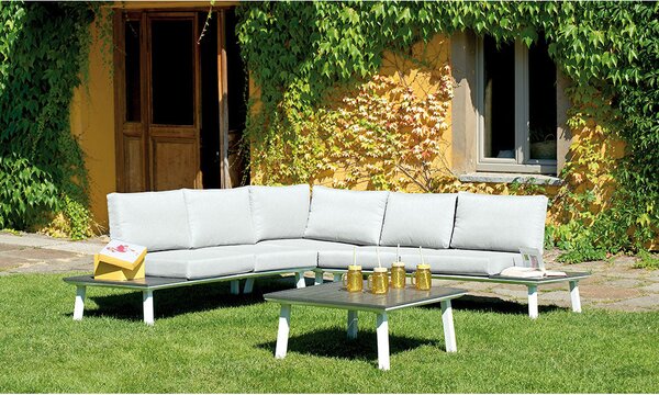 Set da Giardino in Alluminio Vorghini Rapallo Grigio