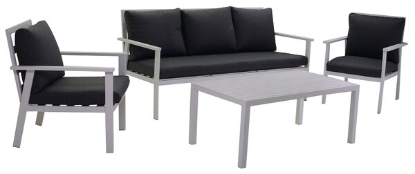 Set Salotto da Giardino in Alluminio Malibù Bianco