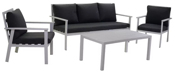 Set Salotto da Giardino in Alluminio Malibù Bianco