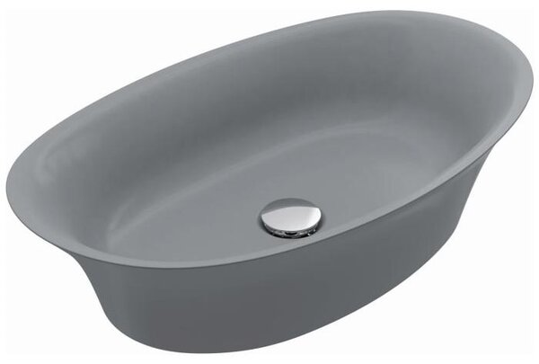 Lavabo da appoggio in mineralguss, serie Treos 735, dimensioni 60 x 36 cm