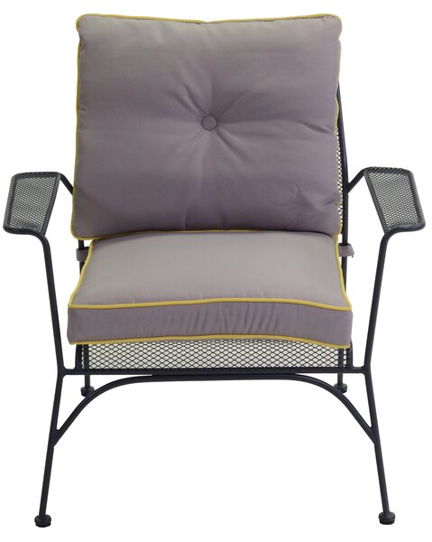 Set Salotto da Giardino in Metallo Taranto Antracite