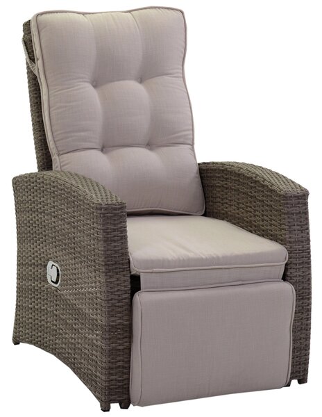 Poltrona da Giardino in Polyrattan Atlanta Grigio