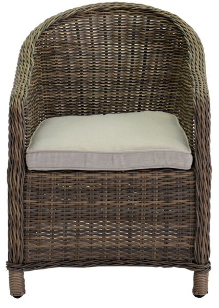 Set Salotto da Giardino in Polyrattan Baltimora Grigio