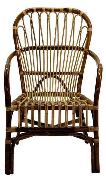 Poltrona da Giardino in Rattan 64x73H45/98cm Naturale