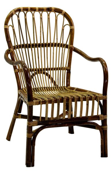 Poltrona da Giardino in Rattan 64x73H45/98cm Naturale