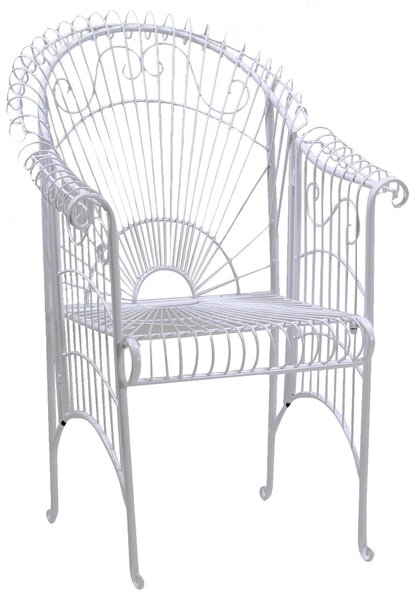Poltrona da Giardino in Metallo Viareggio Bianco