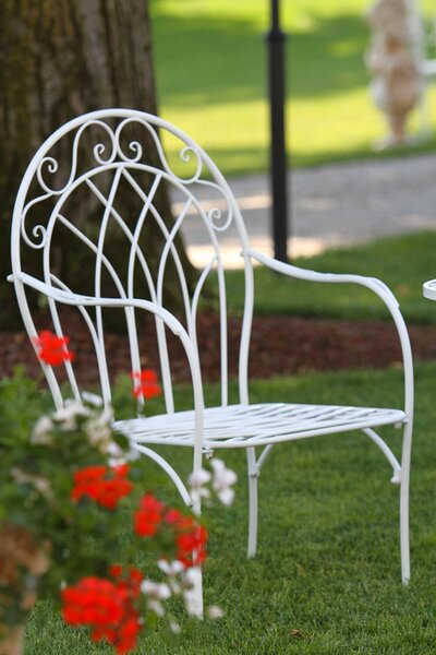 Poltrona da Giardino in Metallo Viareggio Bianco