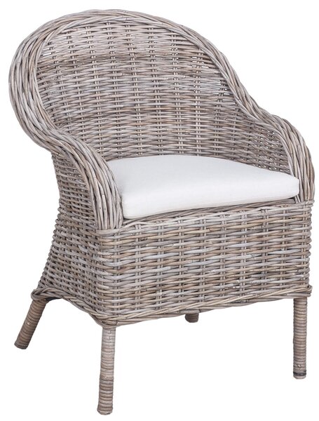 Poltrona da Giardino in Rattan con Cuscino Vorghini Algarve
