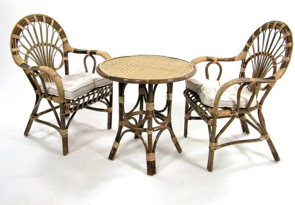 Poltrona da Giardino in Rattan con Cuscino 62x65H44/62/90cm Sole