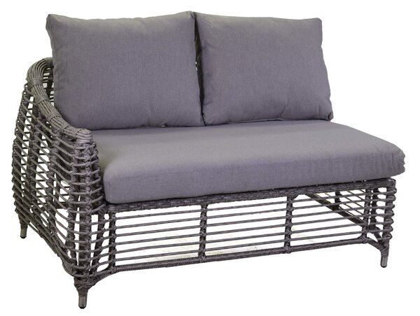Set Salotto da Giardino Angolare in Polyrattan con Tavolino Everett Naturale