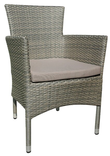 Poltrona da Giardino in Wicker con Cuscino Vorghini Tindari