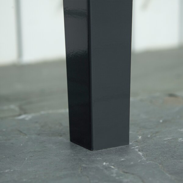 Outsunny Fioriera su piedi quadrata orto con foro di drenaggio acciaio zincato 100 x 30 x 80 cm grigio