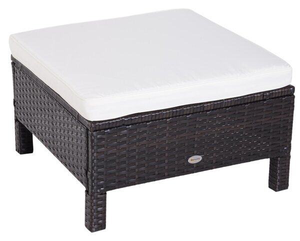 Set Salotto da Giardino in Rattan Sintetico Divano 2 Poltrone e Tavolino Nero
