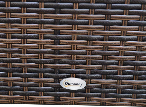 Set Salotto da Giardino in Rattan Sintetico 2 Divani 4 Poltrone e 2 Tavolini Marrone