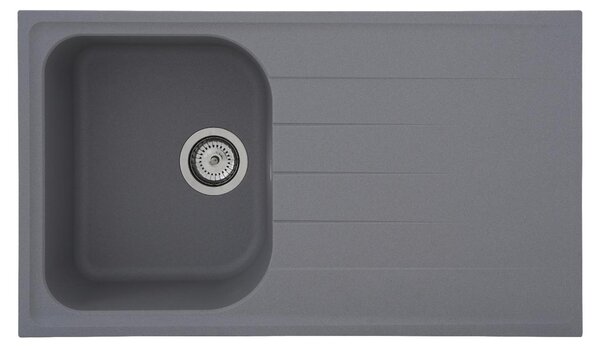 Lavello da cucina Lavello da incasso Lavello in granito 86 x 50 Grigio Respekta Orlando