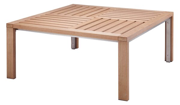 Set Salotto da Giardino in Acciaio e Sumpar Wood Divano 2 Poltrone e Tavolino Kraus Donatello