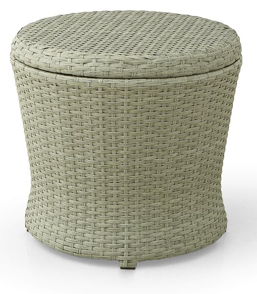 Set Salotto da Giardino Tavolino 2 Poltrone e 2 Poggiapiedi in Rattan Kraus Vasari Beige