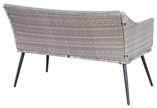 Set da Giardino Divano 2 Poltrone 1 Tavolino Oslo Grigio