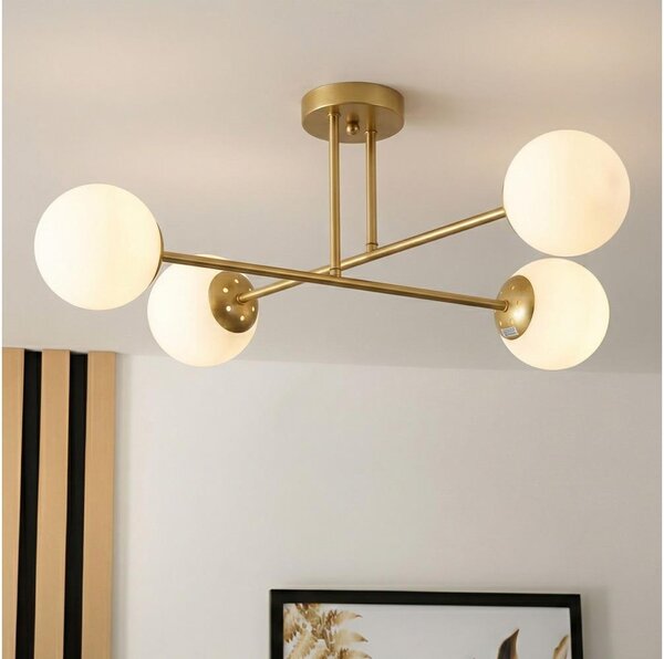Brilagi - Lampadario a plafone MALIVA 4xE14/15W/230V oro/bianco