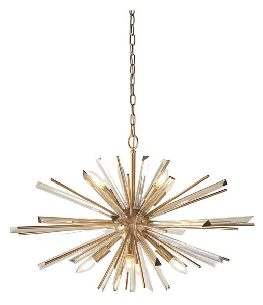 Endon 81935 - Lampadario a catena 8xE14/40W/230V, finitura dorata