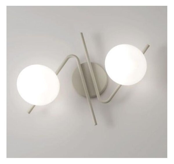 APPLIQUE PLAFONIERA 2 LUCI NERA O SABBIA DESIGN MODERNO LAMPADINE ATTACCO E27