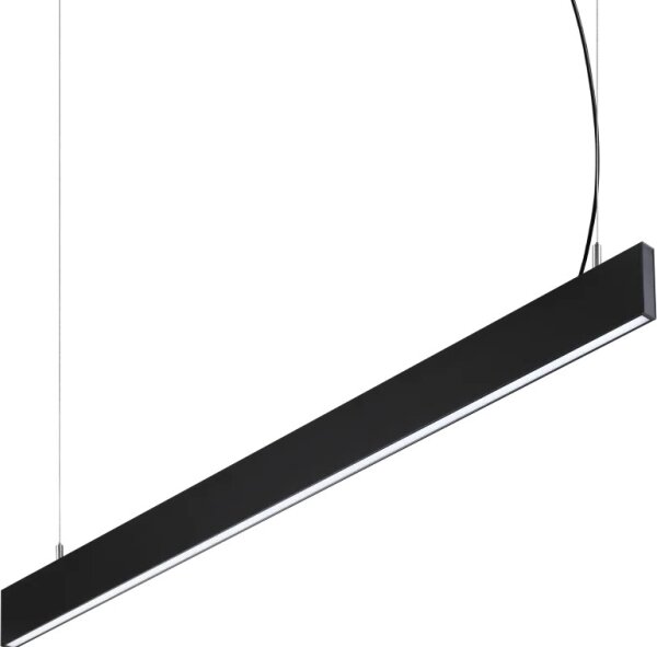 Ideal Lux - Lampadario LED a sospensione con cavo STEEL LED/29W/230V 3000K CRI 90 120 cm nero