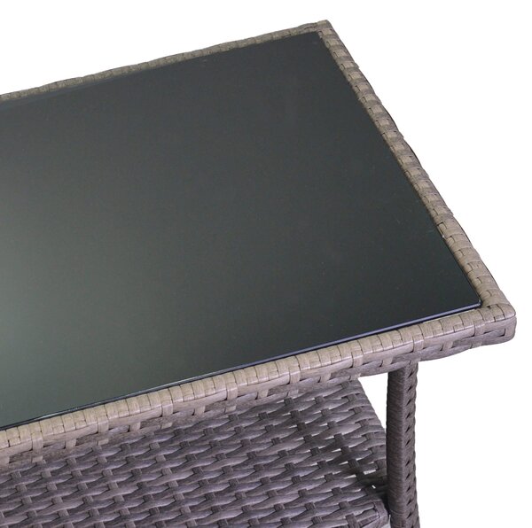 Set Salotto da Giardino Divano 2 Poltrone e Tavolino in Polyrattan Durango Marrone