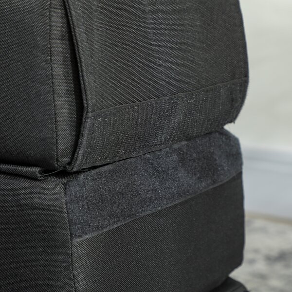 HOMCOM Poltrona convertibile 1 posto poltrona-letto pieghevole, cuscino incluso, per ospiti, soggiorno, piccoli spazi, portata 120 kg, nero | Aosom Italy