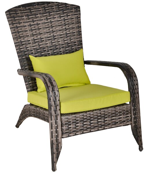 Poltrona da Giardino 65x86x90 cm in Rattan Sintentico Grigia