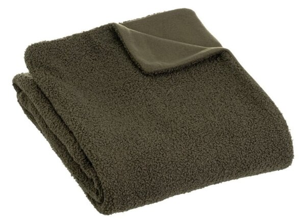 Coperta verde in sherpa 130x160 cm Sherpa Bouclé – Casa Selección