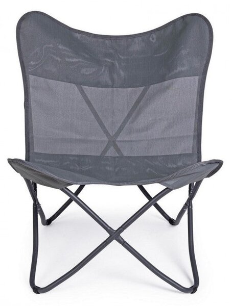 Poltrona Butterfly Gabicce Grigio in Metallo