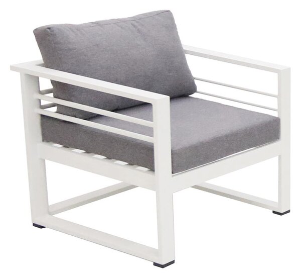 Set Salotto da Giardino Divano 2 Posti 2 Poltrone e Tavolino Leros