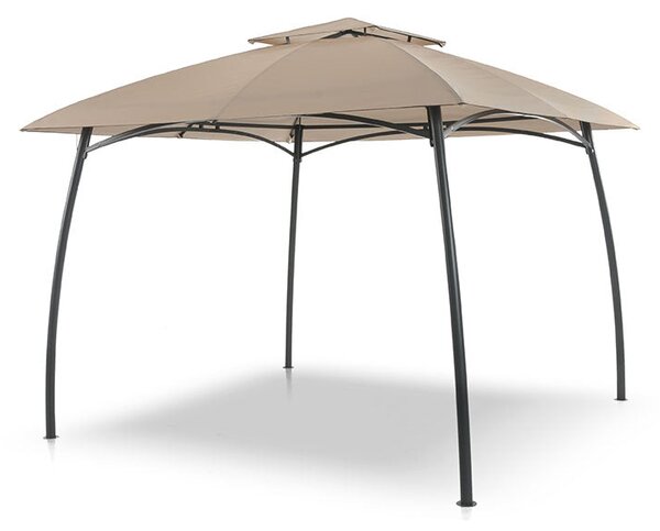 Gazebo da Giardino 3x3m Telo in Poliuretano con Ventilazione Taddei Venice Beige