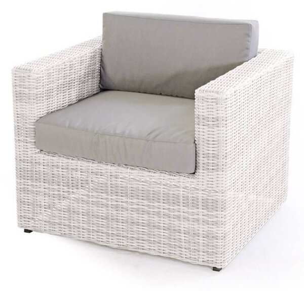 Poltrona da Giardino in Polyrattan Bianco Bertozzi Diletta