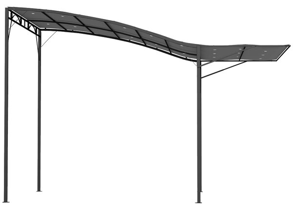 Outsunny Pergola con estensione del tetto richiudibile resistente agli agenti atmosferici 3 x 2,5 m Grigio scuro | Aosom Italy