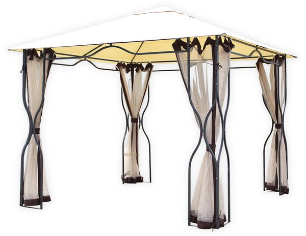 Gazebo da Giardino in Acciaio con Zanzariera 3x3m Colorado