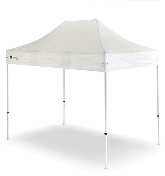 Gazebo da Giardino a Piramide Pieghevole 2x3m Telo in PVC Taddei Matik Bianco