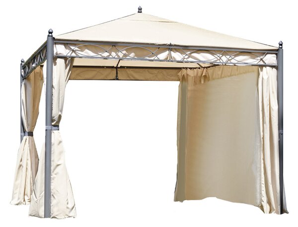 Gazebo da Giardino in Ferro 3X3m Vorghini Iron Sabbia