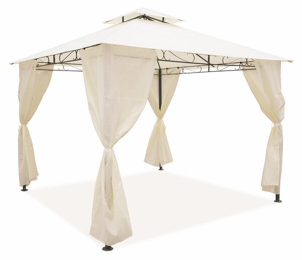 Gazebo da Giardino in Ferro 3x3 mt Soriani Sahara Ecrù