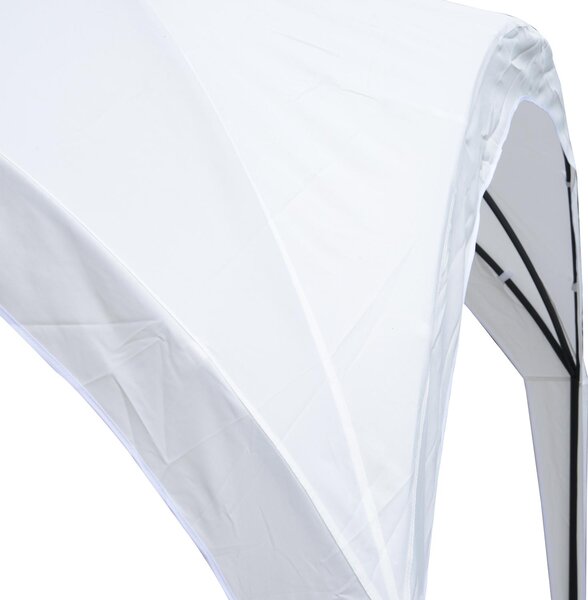 Gazebo da Giardino 3x3x2.55m in Acciaio Bianco