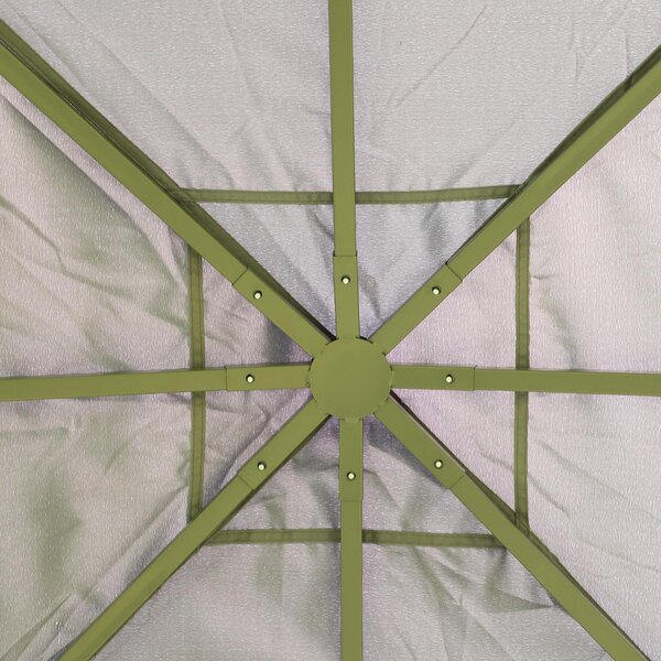 Gazebo da Giardino 3x3m in Acciaio Nero