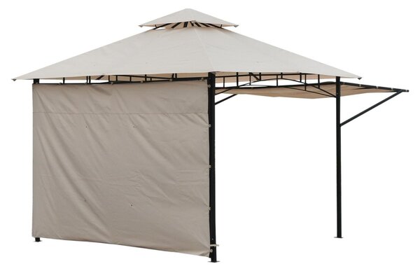 Gazebo da Giardino 3x3 m con Doppio Tetto e Laterali Estensibili Wide