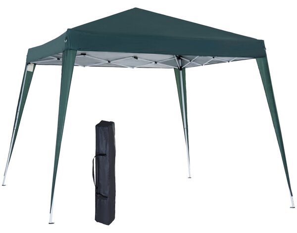 Gazebo da Giardino Pieghevole 297x297x250 cm in Acciaio e Tessuto Oxford Verde