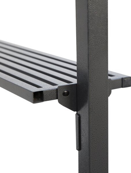 Gazebo da Giardino per Barbecue 240x150x250 cm con Tettuccio in Policarbonato Nero