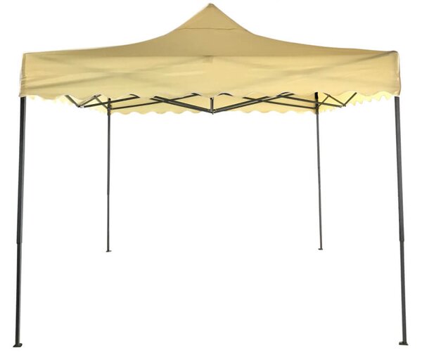 Gazebo da Giardino Pieghevole 3x3m in Acciaio e Tessuto Oxford Beige