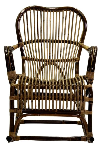 Dondolo da Giardino in Rattan 67x106H49/90cm Naturale